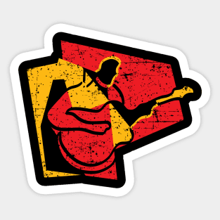 Guitar Musician Abstract Style Sticker